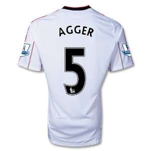 Adidas Liverpool 10/11 AGGER Away Soccer Jersey  Sports 