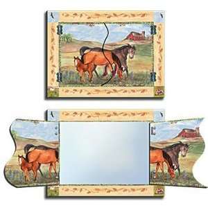 Horse Ranch Foldaway Mirror