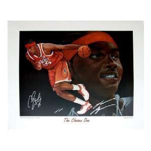 Carmelo Anthony / Loween Jacques Autographed The Chosen One Lithograph 