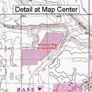  USGS Topographic Quadrangle Map   Burlington NE, North 