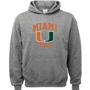  Miami Hurricanes Sport Grey Youth Tennis Arch Hooded 