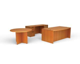 Double Pedestal Desk with Double Pedestal Credenza & 48 Table