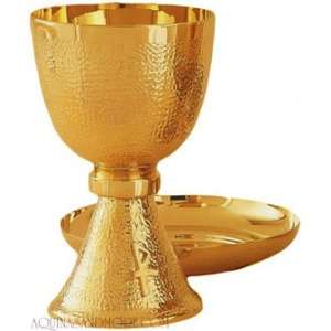 Gold Plated Chalice And Bowl Paten 