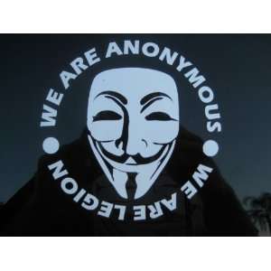  We are Anonymous We are Legion vinyl decal sticker 