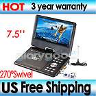 Portable DVD Player LCD Screen MP3/4 USB TV Car Mount with FM TXT 