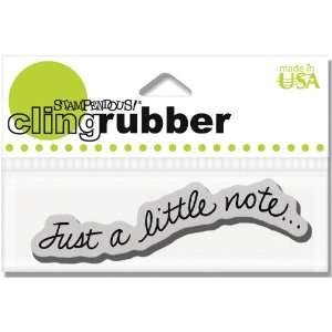 Stampendous Cling Rubber Stamp Just A Note 