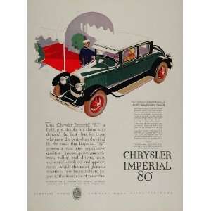1926 Ad Green Chrysler Imperial 80 Car Auto Frank Quail   Original 