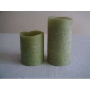  Flameless Scented Sage Green Candles (Vot 164) w/Timer 