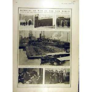  1917 Ww1 War New York President Wilson Germany Print