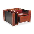   By Rolodex Corporation   Desk Direor Wood/Leather Mahogany/Black