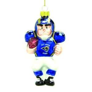  NFL 5.5 Glass Football Player Ornament   St. Louis Rams 