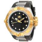 Invicta Mens 18k Gold Plated Dial and Case Brown Leather 43663 004 I 