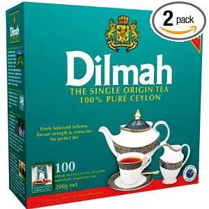 Dilmah Premium Ceylon Tea, 100 Count Individually Foil Wrapped Teabags 