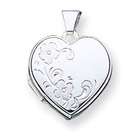 VistaBella 925 Sterling Silver Flower Heart Locket Charm Pendant
