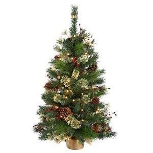 Vickerman 22397   3.5 Nisswa Berry Pine 100 Clear Lights with Berries 
