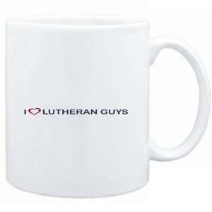    Mug White  I LOVE Lutheran GUYS  Religions