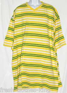 ROCAWEAR New Yellow Stripped V Neck Shirt Size 5XL 6XL Big & Tall 
