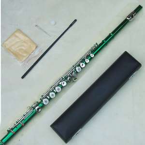 GREEN 17Open holes flute C key+E Great Metal Tone Tech  