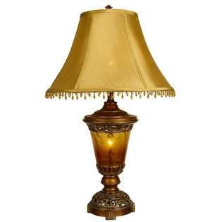 Crown Mark Antique bronze finish table lamp with center light and 