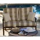 brown finish grenada patio sofa in viro fiber antique brown finish