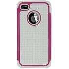 Apple iPhone 4S Dual Shield Hybrid Case (Hot Pink/White)