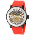   by Gevril Mens 4041R4 Powerball Red Rubber Sub Second Big Date Watch