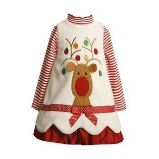 Baby Christmas Dress   Hunter Short Sleeved  Bonnie Jean Baby Baby 