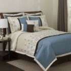 Lush Decor Loren 8pc King Comforter Set Blue/Brown
