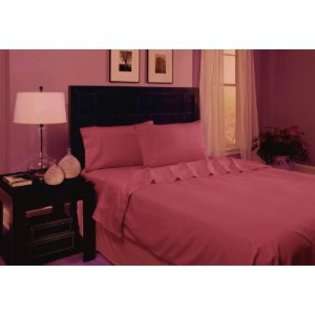 Divatex Home Fashions Microfiber Twin Extra Long Sheet Sets, Hot Pink 