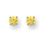 goldia 14k Gold White Gold Yellow Sapphire Earrings