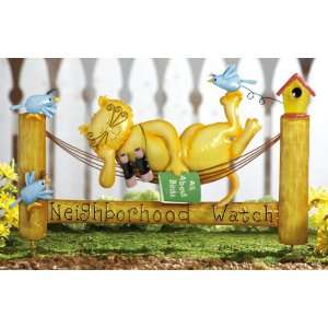  Sleepy Cat Garden Stake Lawn Ornament By Collections Etc 