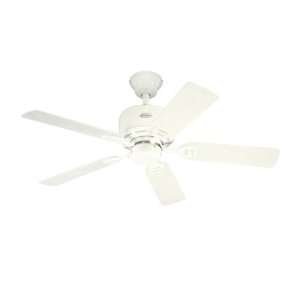   Outdoor 44 Inch Five Blade Ceiling Fan, White with White ABS Resin