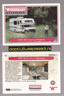 1994 WINNEBAGO WARRIOR RV CAMPER 1994 TRADING CARD  