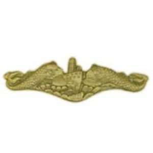  U.S. Navy Submarine Warfare Officer Pin Gold Plated 2 7/8 