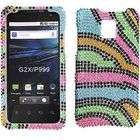 lg t mobile g2x full bling black rainbow zebra snap