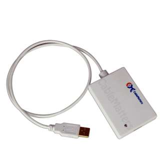 USB 2.0 to HDMI Adapter Male to Female with audio in white  