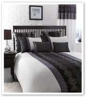 Black, White & Grey Spots & Stripes Bedding or Bedroom Curtains