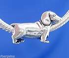DACHSHUND DOG HOT WEINER WIENER Silver European Charm Bead fit for 