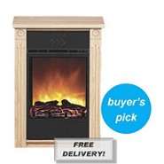 Heat Surge Accent Electric Fireplace with Amish made Wood Mantle 