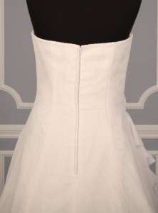   Diamond White English Net Strapless Couture Wedding Dress Gown  