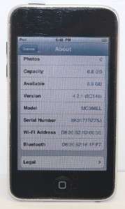 Apple iPod Touch 8GB 3rd Gen MC086LL Working Parts/Repair AS IS 