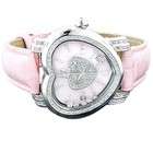 Luxurman Ladies Heart Diamond Watch 0.30ct Pink