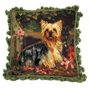 Yorkshire Terrier (Yorkie) 18 Needlepoint Pillow