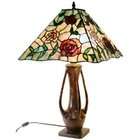 Warehouse of Tiffany 1916BB469 Tiffany style Rose Table Lamp, Yellow