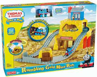 Fisher Price Thomas & Friends Take n Play Set   Rumbling Gold Mine Run 