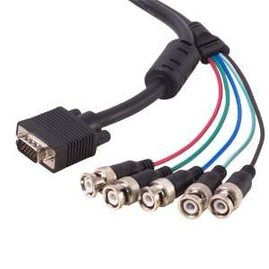   BNC RGB Video Cable For HDTV Extension Monitor Cable 1.8M Electronics
