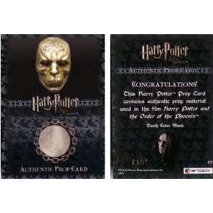  Death Eater Mask #/100 Prop Card P7  Harry Potter Order 