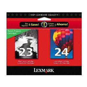  2 Pack Lexmark 23/24 (18C1571) OEM Genuine Inkjet/Ink 