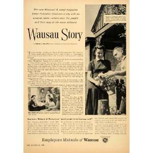 1955 Ad Employers Mutual Insurance Wausau Story Haupt   Original Print 