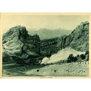 1913 Photogravure Garden of the Gods Park Colorado Springs Rock 